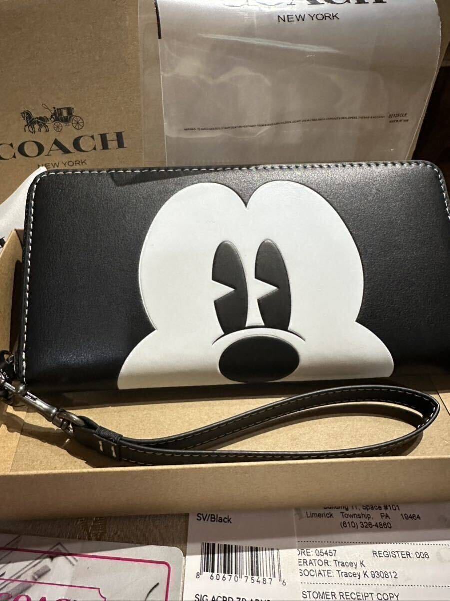 COACH コーチ 長財布 ラウンドファスナー ミッキー ディズニー ミッキーマウス 財布_画像1