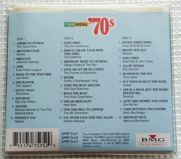 ３CD　THE REAL ’70ｓ 70年代BMGロックベスト　ゲス・フー、ルー・リード、ドーン、エリック・カルメン 他　輸入盤_画像2