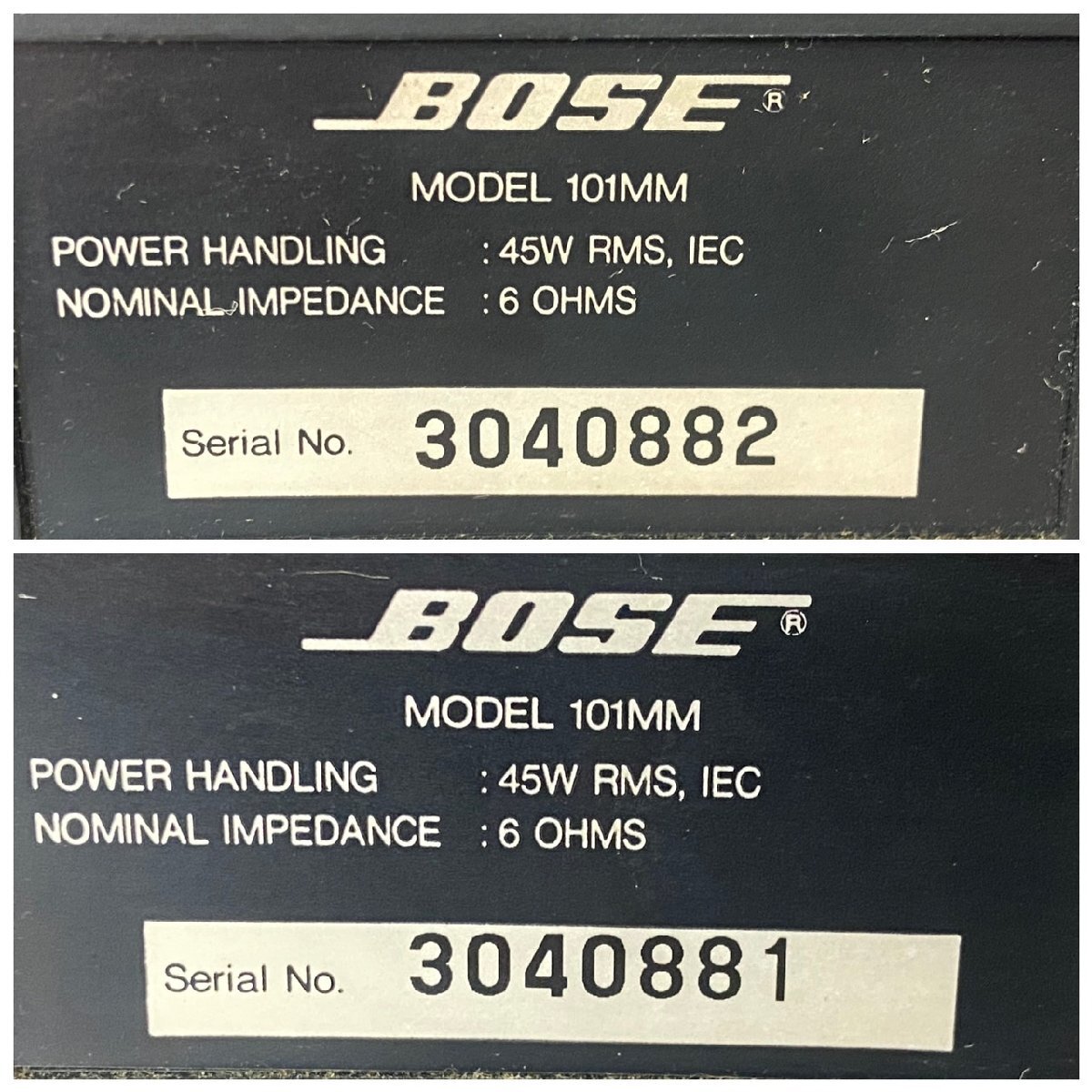 △1179　中古品　オーディオ機器　スピーカーペア　BOSE 101MM　ボーズ_画像10