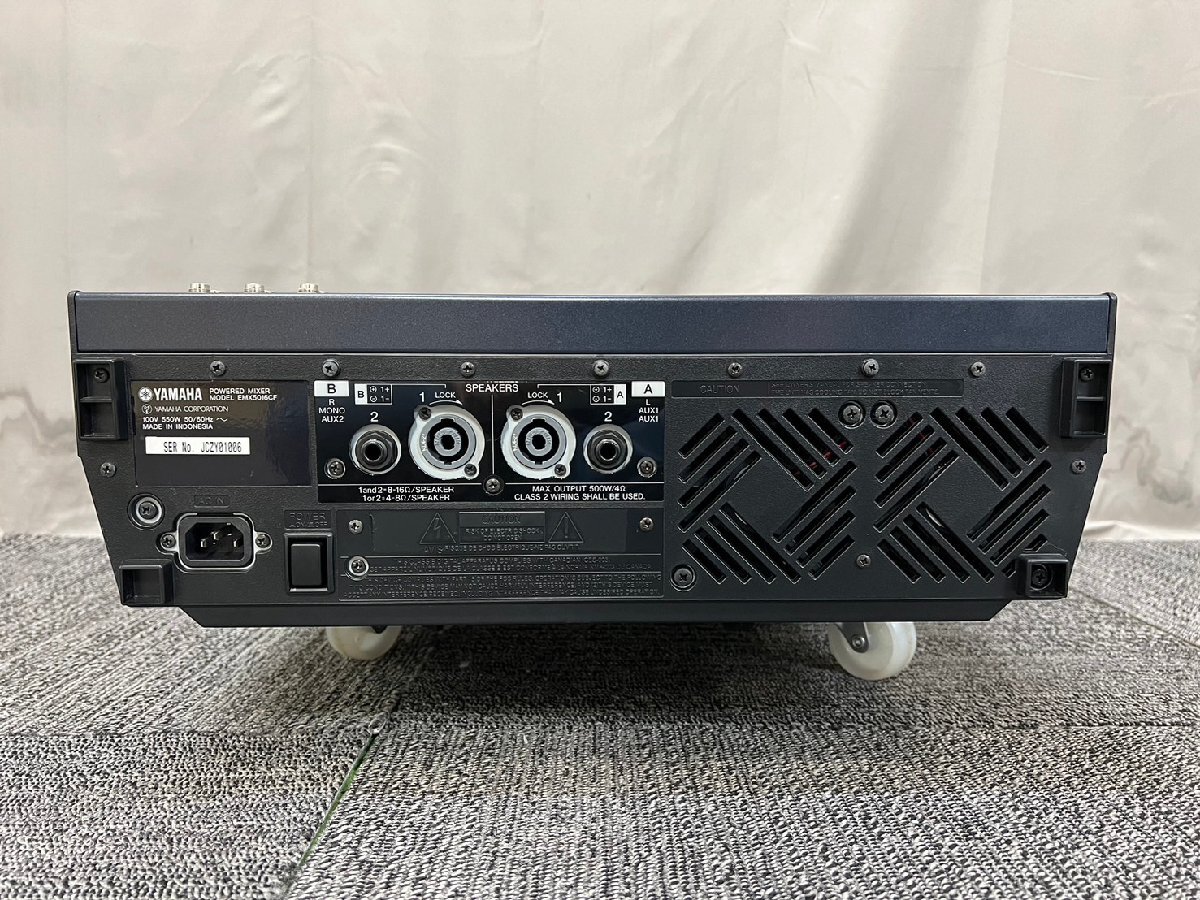 △1025 ジャンク品 器材 パワードミキサー YAMAHA EMX5016CF ヤマハ ソフトケース付きの画像6