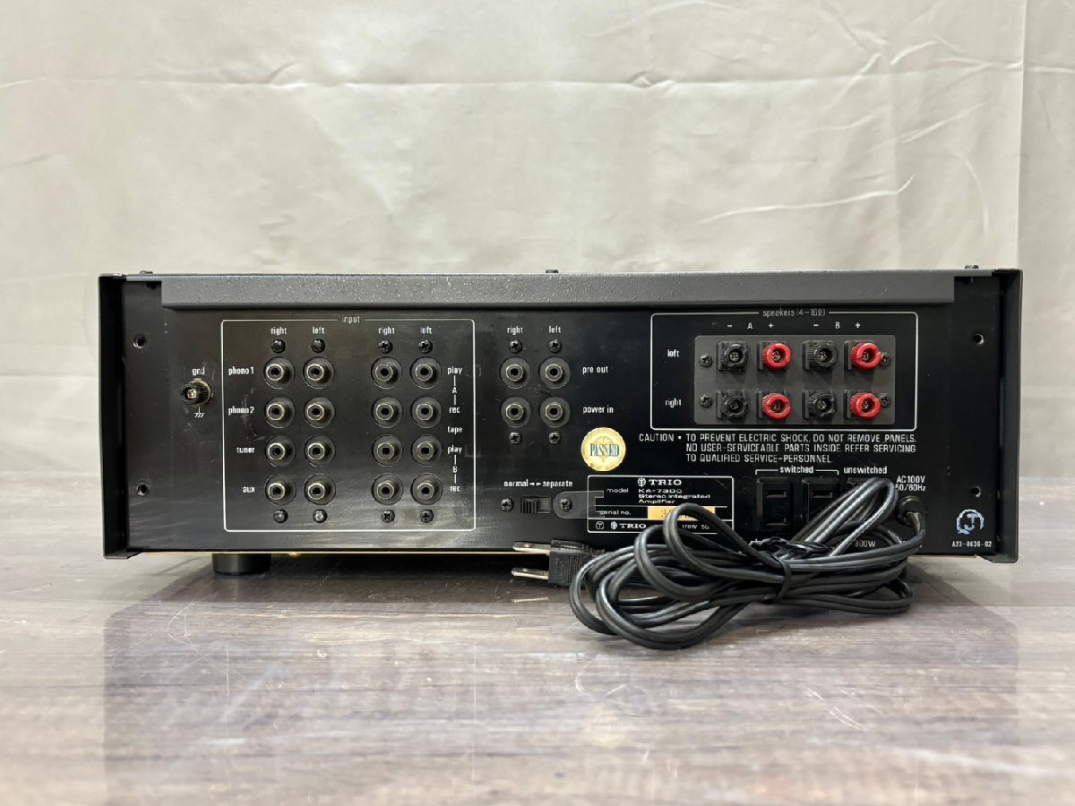 △1167　ジャンク品　オーディオ機器　プリメインアンプ　TRIO KA-7300　トリオ_画像4