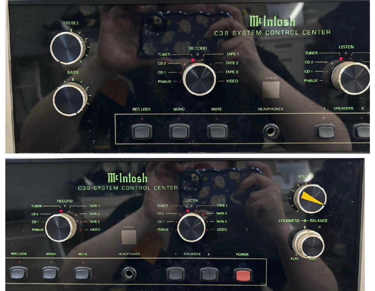 △1051 ジャンク品 オーディオ機器 プリアンプ/コントロールアンプ Mcintosh C38 マッキントッシュの画像6