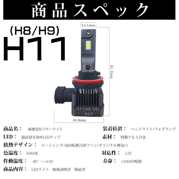 スピアーノ 後期 HF21S LEDフォグランプ H8 MAX26000LM 6000K 12V 長寿命 高光効 ホワイト 2本V55_画像2