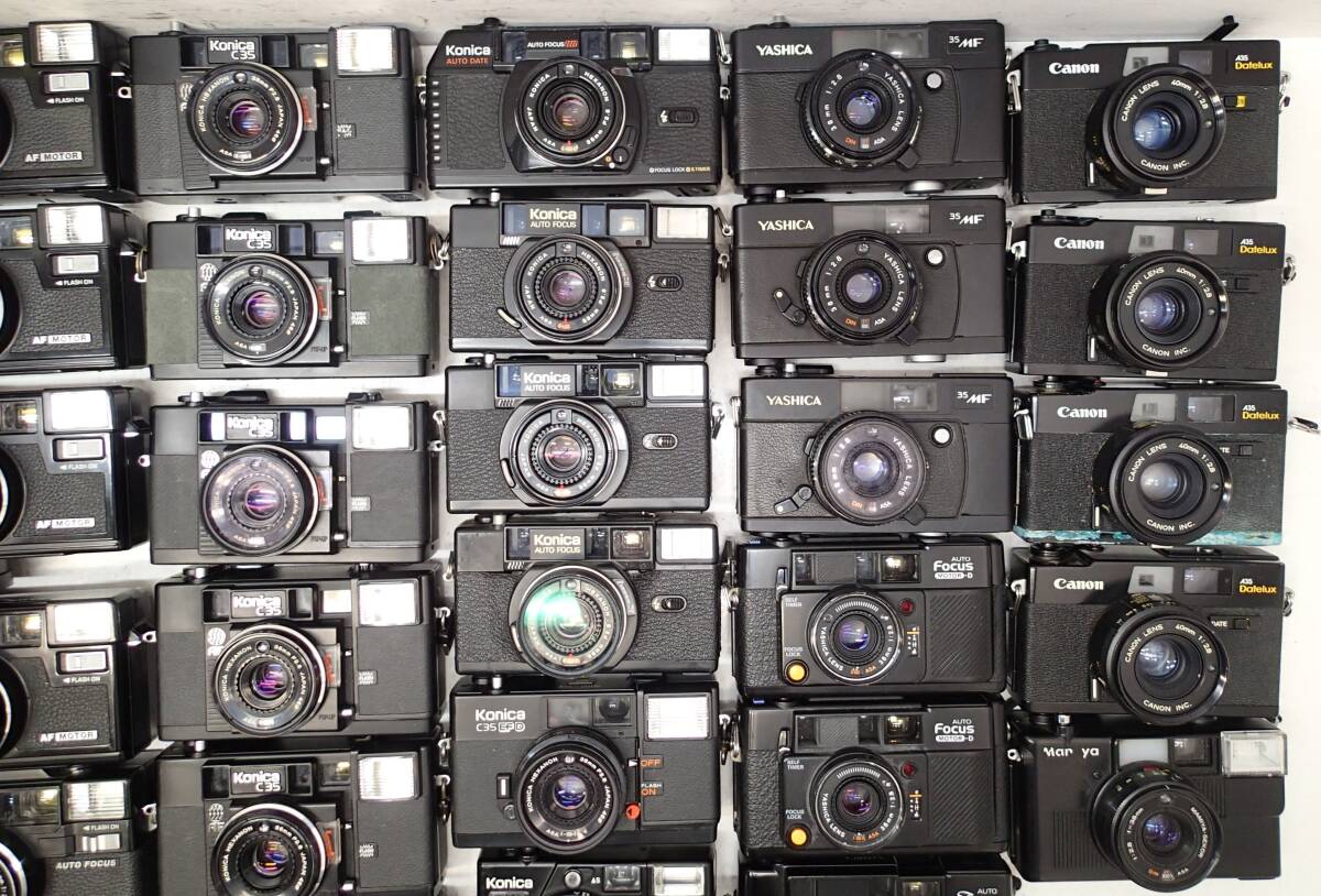 M310E 大量４７台 レンジファインダー コンパクトカメラ など Konica C35 EFD AF2 Minolta HI-MATIC MAMIYA YASHICA Fujica Canon ジャンクの画像3