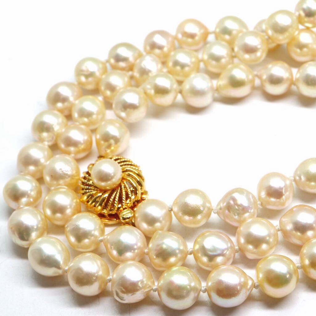 《アコヤ本真珠ロングネックレス》M 71.9g 約8.0-8.5mm珠 約84cm pearl necklace ジュエリー jewelry DC0/DE0の画像1