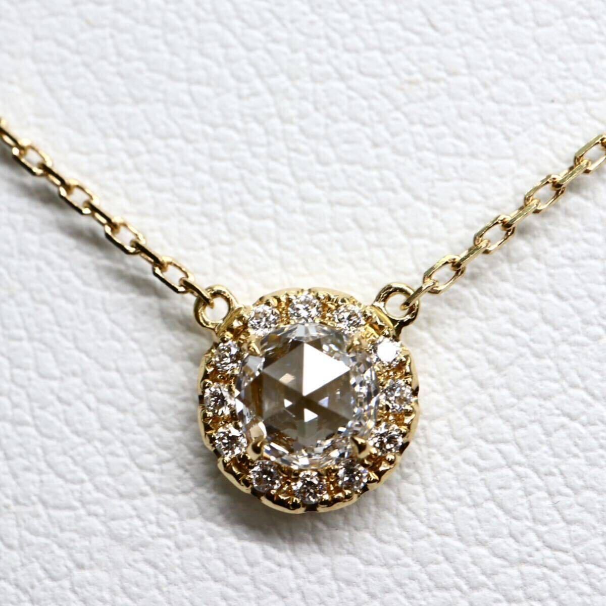 AHKAH(アーカー)箱付き!!《K18(750) 天然ダイヤモンドネックレス》M 約1.5g 0.20ct 約38.5cm diamond necklace jewelry ジュエリーEC7/EC9_画像2