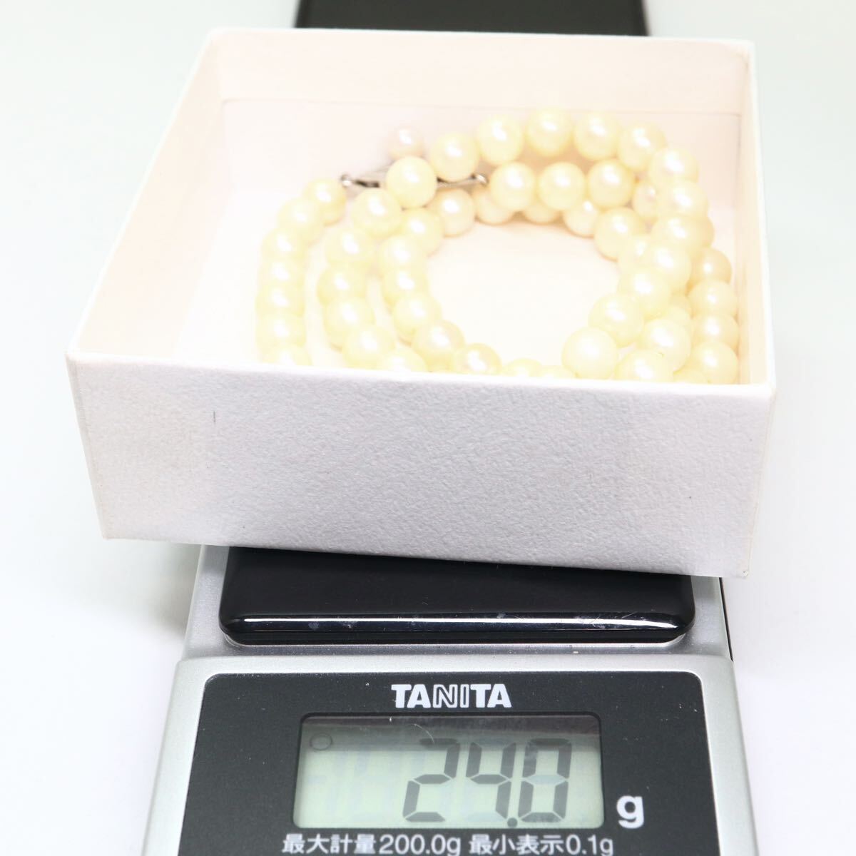 《アコヤ本真珠ネックレス》M 24.0g 約6.0-6.5mm珠 約43cm pearl necklace ジュエリー jewelry CE0/DA0の画像9