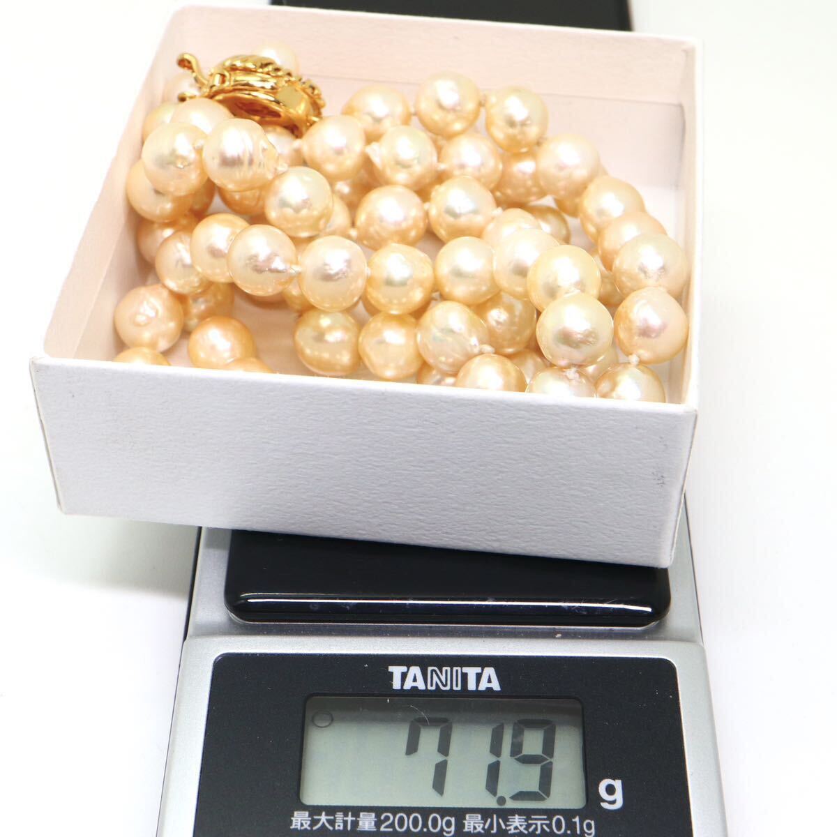 《アコヤ本真珠ロングネックレス》M 71.9g 約8.0-8.5mm珠 約84cm pearl necklace ジュエリー jewelry DC0/DE0の画像9