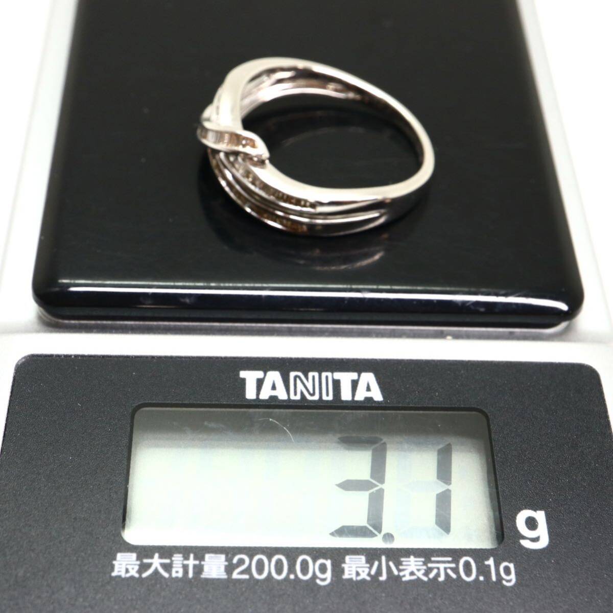 GSTV(ジーエスティーヴィー)《K18 天然ダイヤモンドリング》M 約3.1g 約14.5号 0.30ct diamond ring 指輪 jewelry EC3/EC4.の画像10