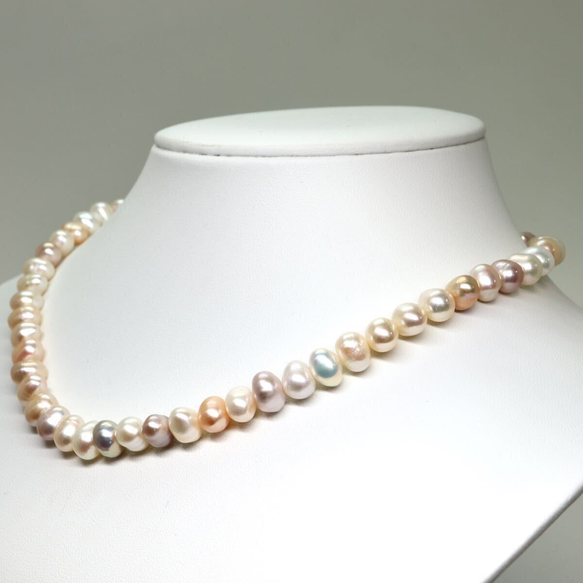 《本真珠ネックレス》M 37.2g 約42cm pearl necklace ジュエリー jewelry CE0/DA0_画像3
