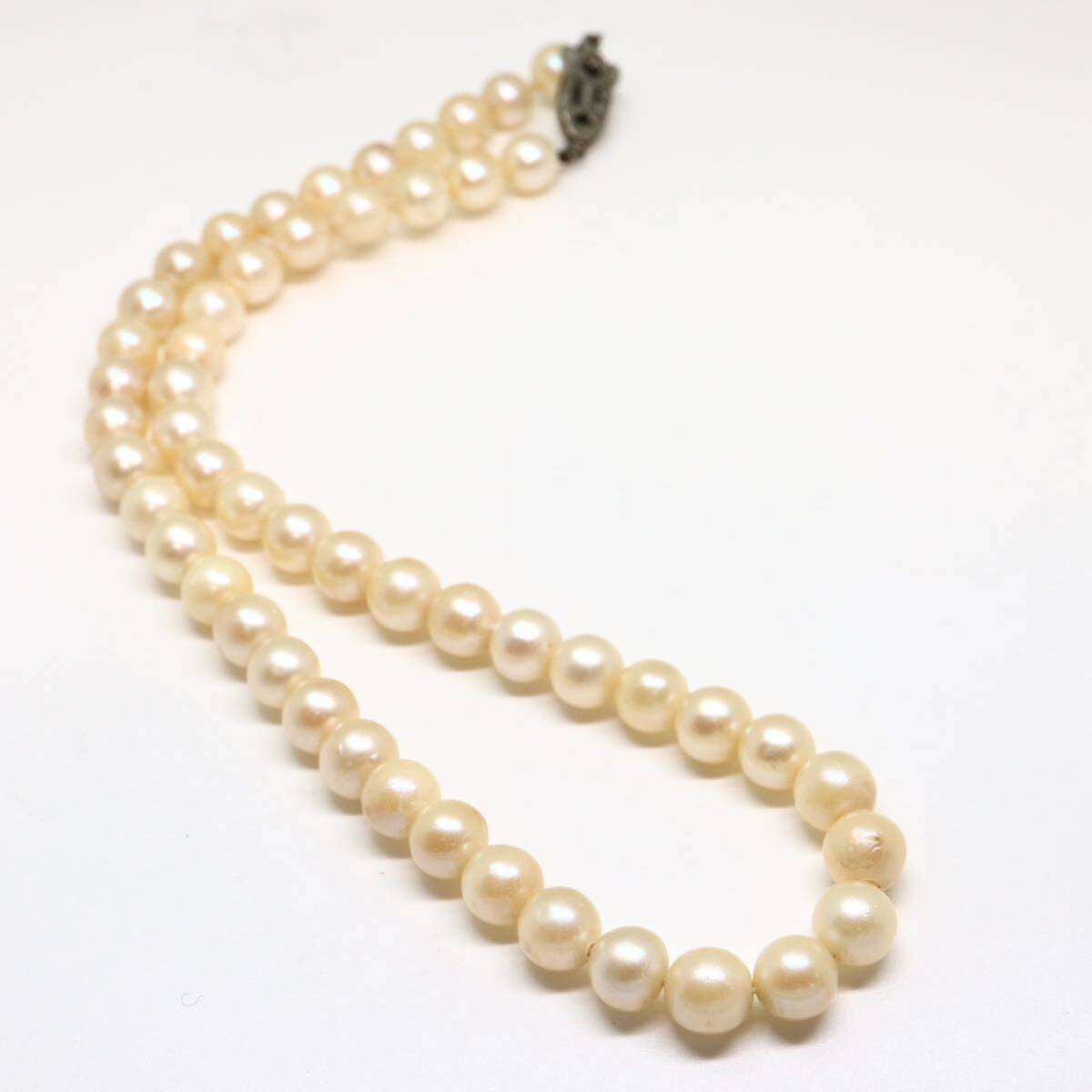 《アコヤ本真珠ネックレス》M 23.1g 約36.5cm 約6.5-7.0mm珠 pearl パール necklace ジュエリー jewelry DA0/DB5_画像5