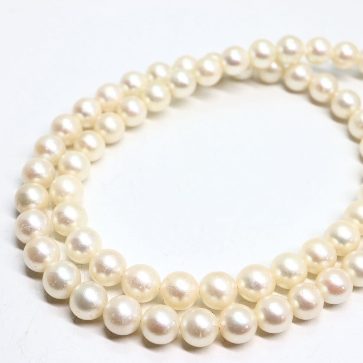 《アコヤ本真珠ネックレス》M 24.2g 約41.5cm 約6.0-6.5mm珠 pearl パール necklace ジュエリー jewelry DA0/DB0_画像4