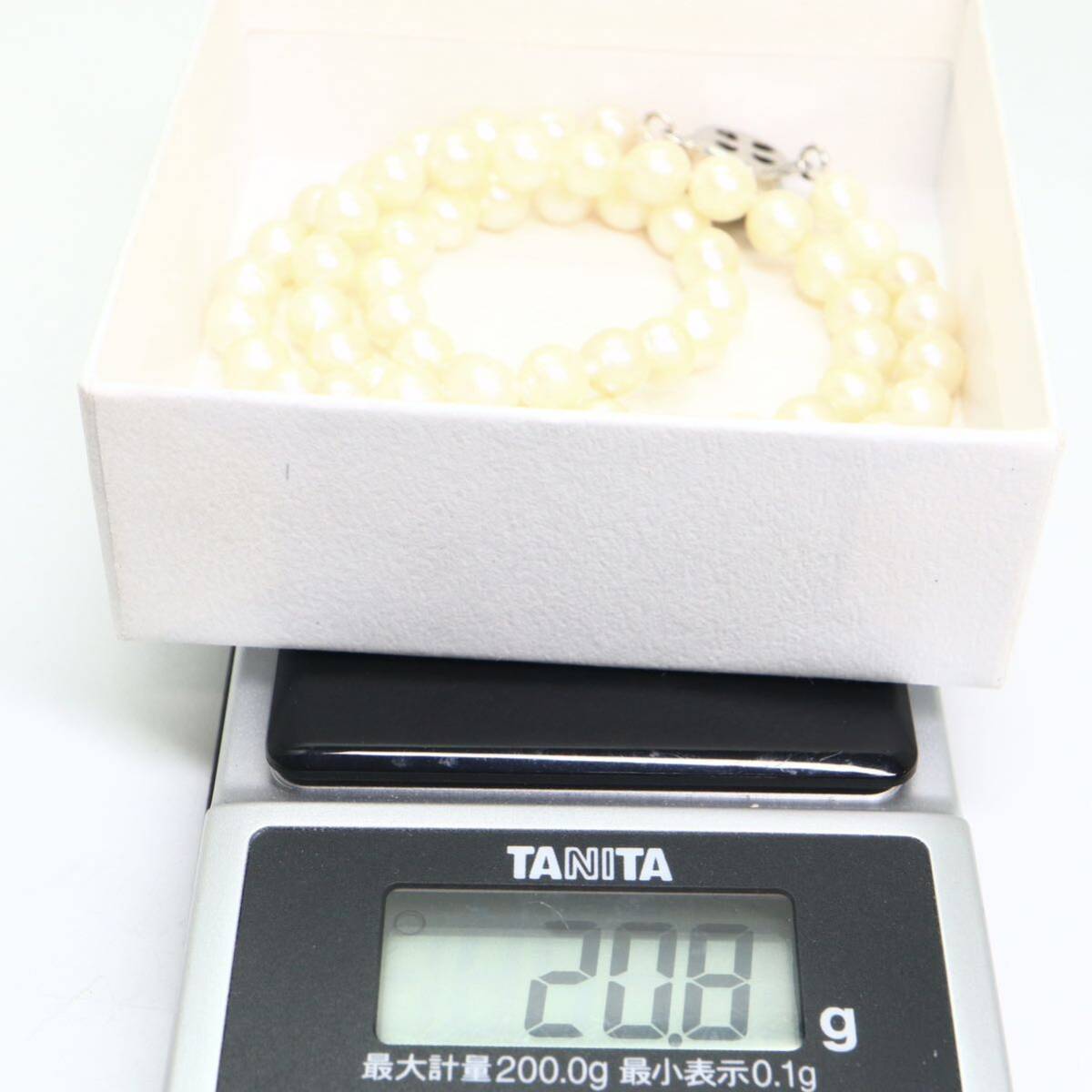 《アコヤ本真珠ネックレス》M 20.8g 約41.5cm 約5.5-6.0mm珠 pearl パール necklace ジュエリー jewelry CE0/DA0_画像8