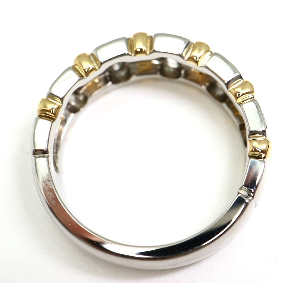 Ambrose(アンブローズ)《K18/Pt900 天然ダイヤモンドリング》M 約6.9g 約7号 0.31ct diamond ring jewelry 指輪 ジュエリー ED0/ED5_画像6