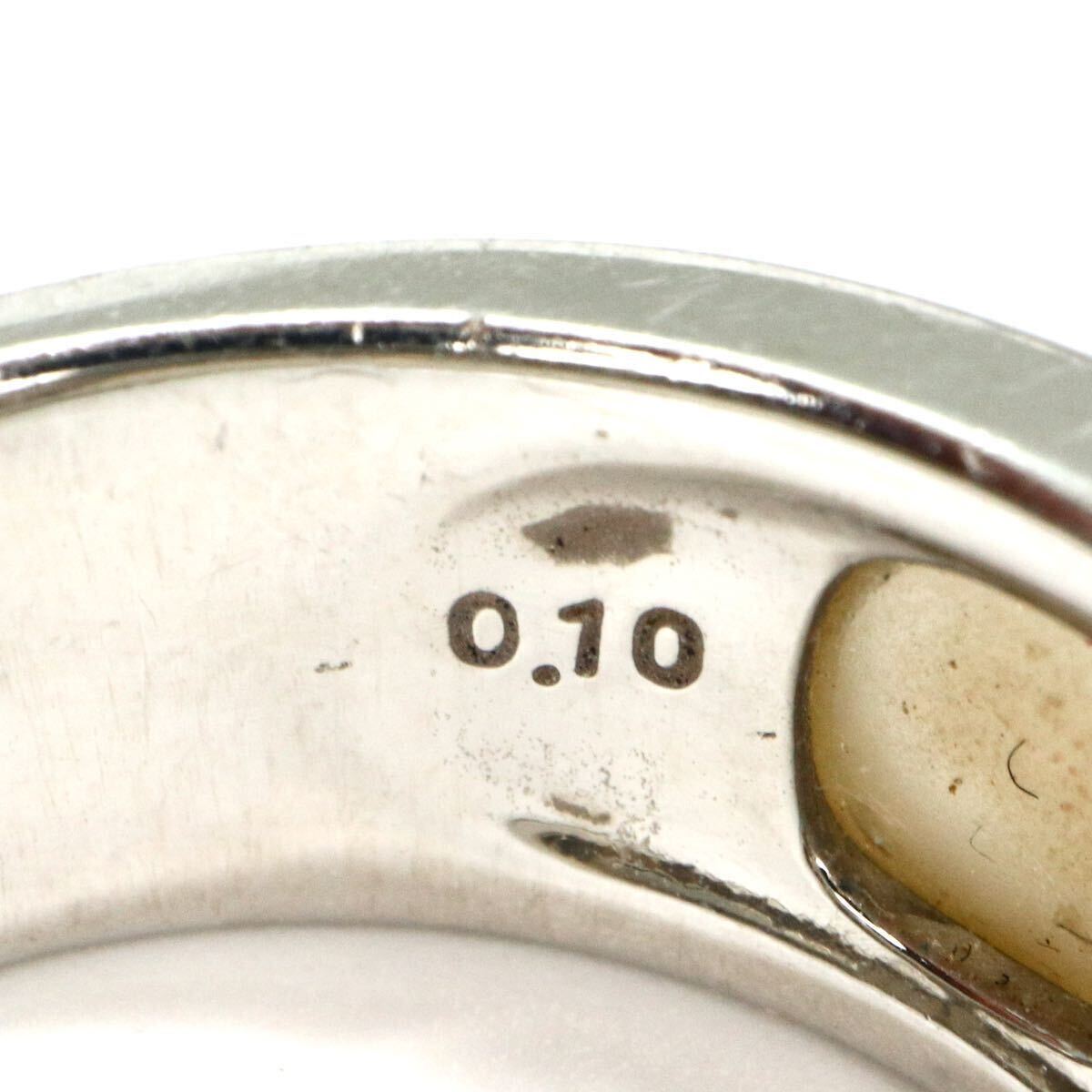 TASAKI(田崎真珠)《Pt900 天然ダイヤモンドリング》M 約13.3g 約15.5号 0.10ct diamond ring ジュエリー jewelry 指輪 EF5/EG0_画像6