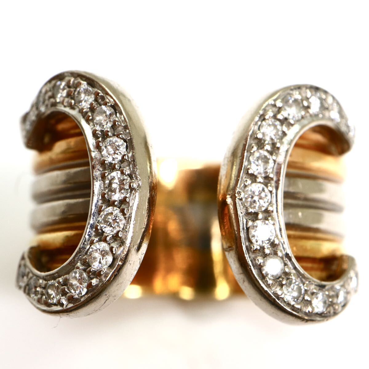 Cartier(カルティエ)《K18(750) 2C 天然ダイヤモンドリング》M 約6.7g 約12号 0.53ct diamond ring ジュエリー jewelry 指輪 EG0/EG3_画像1