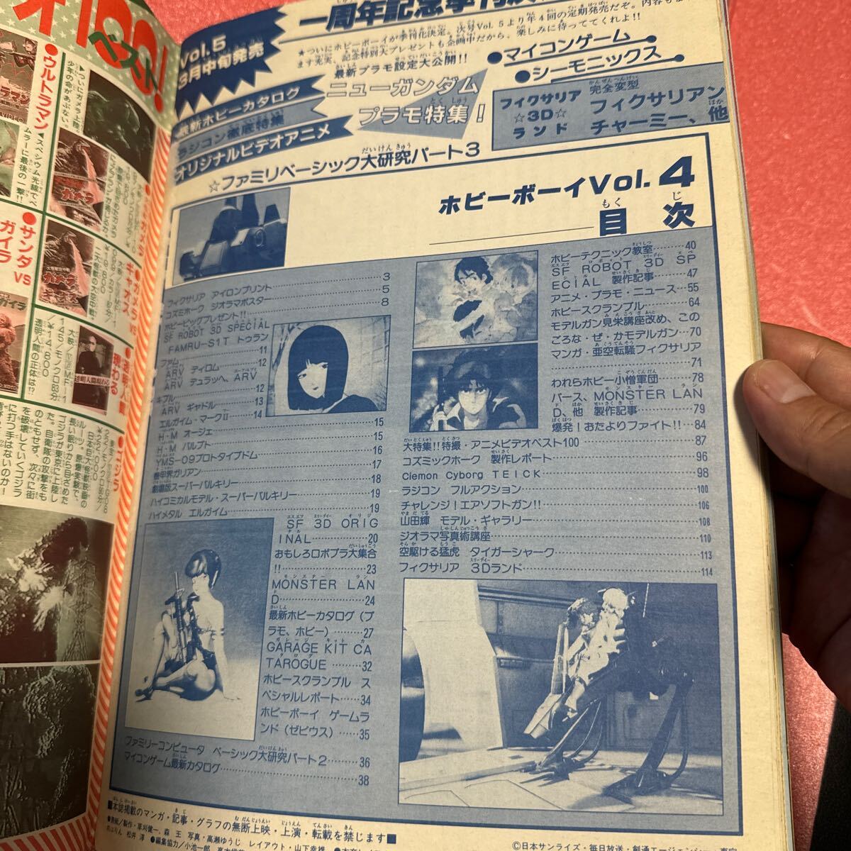 K2-005 送料込 【別冊テレビランド 徳間書店 ホビーボーイ Vol4 】1984年 当時物 昭和レトロ プラモデル モデルガン ラジコン トランファム_画像3