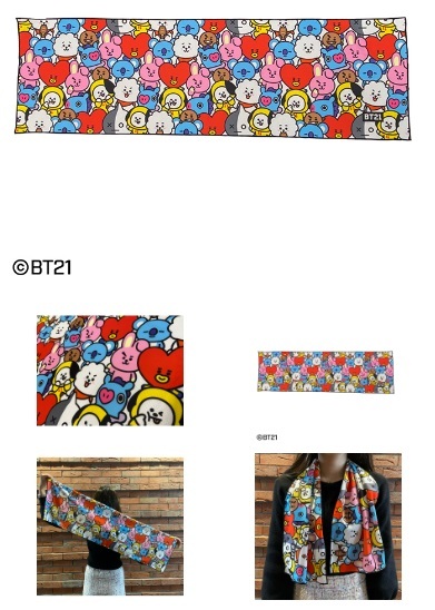 2枚セット BT21 接触冷感タオル 新品 丸眞 BTS MANG TATA CHIMMY SHOOKY RJ COOKY JIN ジョングク SUGA V ジミン クールタオル 送料無料 