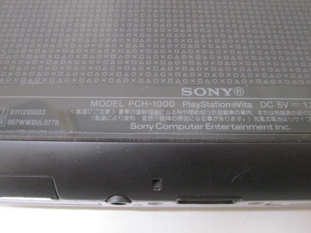 G0515-14Y/ 動作OK SONY PSVita (PCH-1000) 本体 PlayStationVita ブラック_画像8