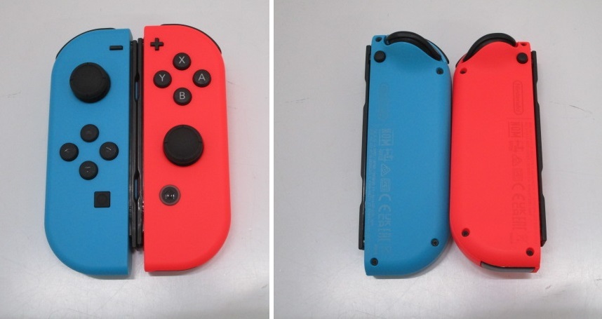 G0515-10Y/ 動作OK Nintendo Switch ニンテンドースイッチ本体 Joy-Con(L)ネオンブルー(R)ネオンレッド (2024年３月購入)_画像5