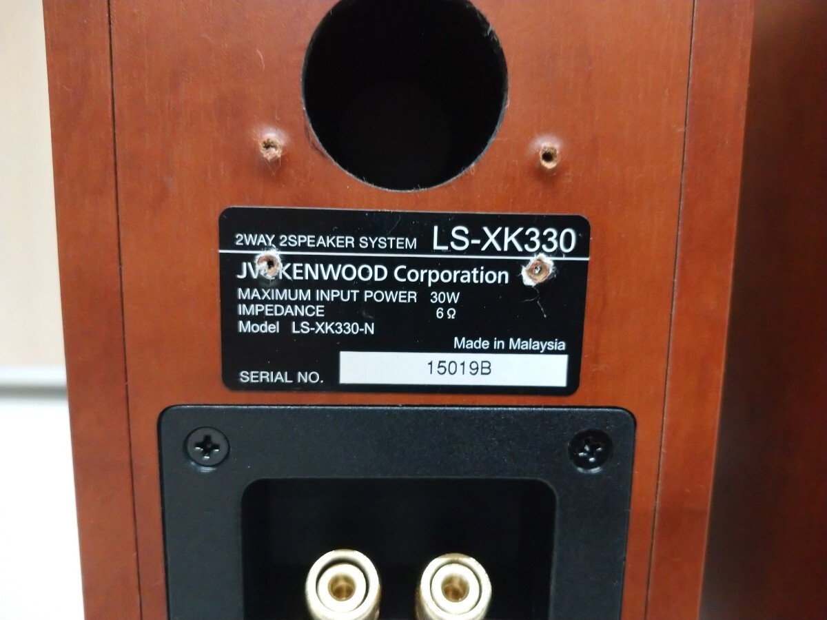 *2 way speaker Kenwood JVC KENWOOD LS-XK330 wood grain operation verification ending used beautiful goods 