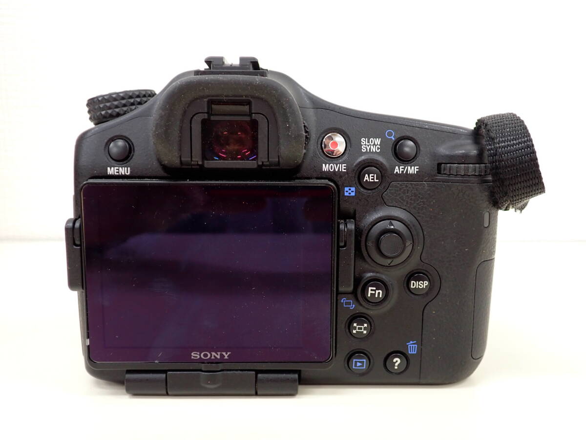 3056 ★ ソニー SONY a77 ボディ SLT-A77V レンズ DT2.8/16-50 SSM 箱付き 中古 通電確認済み 動作未確認 経年保管品_画像5