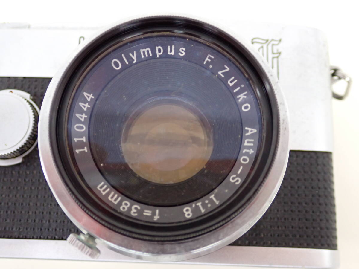 3132★オリンパス OLYMPUS-PEN PEN-F　コンパクトフィルム　カメラ F.Zuiko Auto-S 1:1.8 f=38mm 　中古　動作未確認_画像6