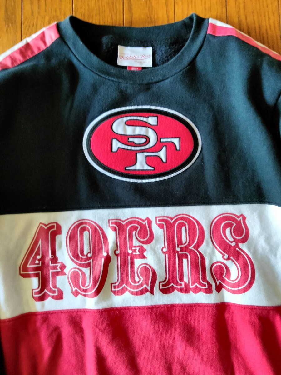  б/у одежда 90s NFL San Francisco 49ers four tinaina-z patch тренировочный футболка s размер б/у одежда Neo Vintage mitchell&ness