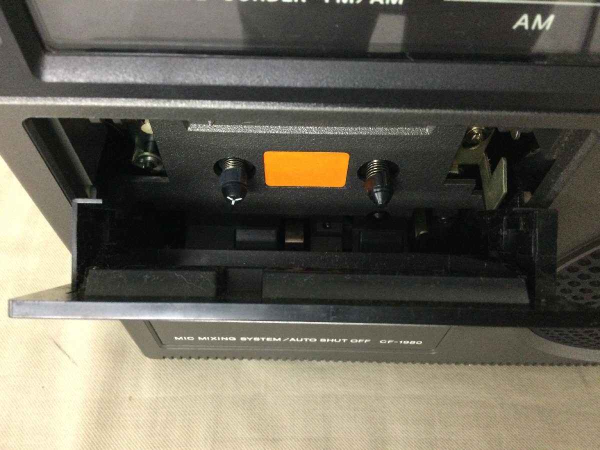*50-004* radio-cassette Sony FM/AM radio cassette ko-da-CF-1980 operation goods Showa Retro Vintage portable cassette recorder [100]