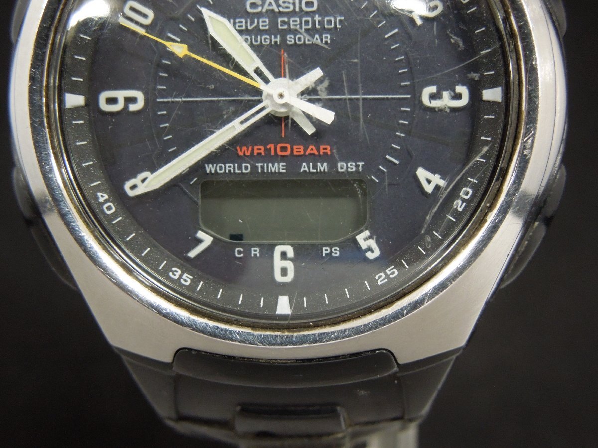 ★Ｗ―３５１★腕時計　CASIO WAVE CEPTOR/カシオ ウェーブセプター WVA-430J 不動品 3針 デジアナ 電波 タフソーラー メンズ[60]_画像3