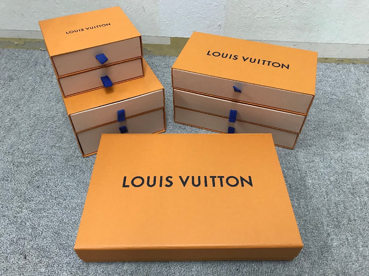 ★０５―００２★空箱　LOUIS VUITTON/ルイ・ヴィトン 計12点まとめて 空き箱 化粧箱 収納ケース 保存箱 引き出し ブランド オレンジ [140]_画像6