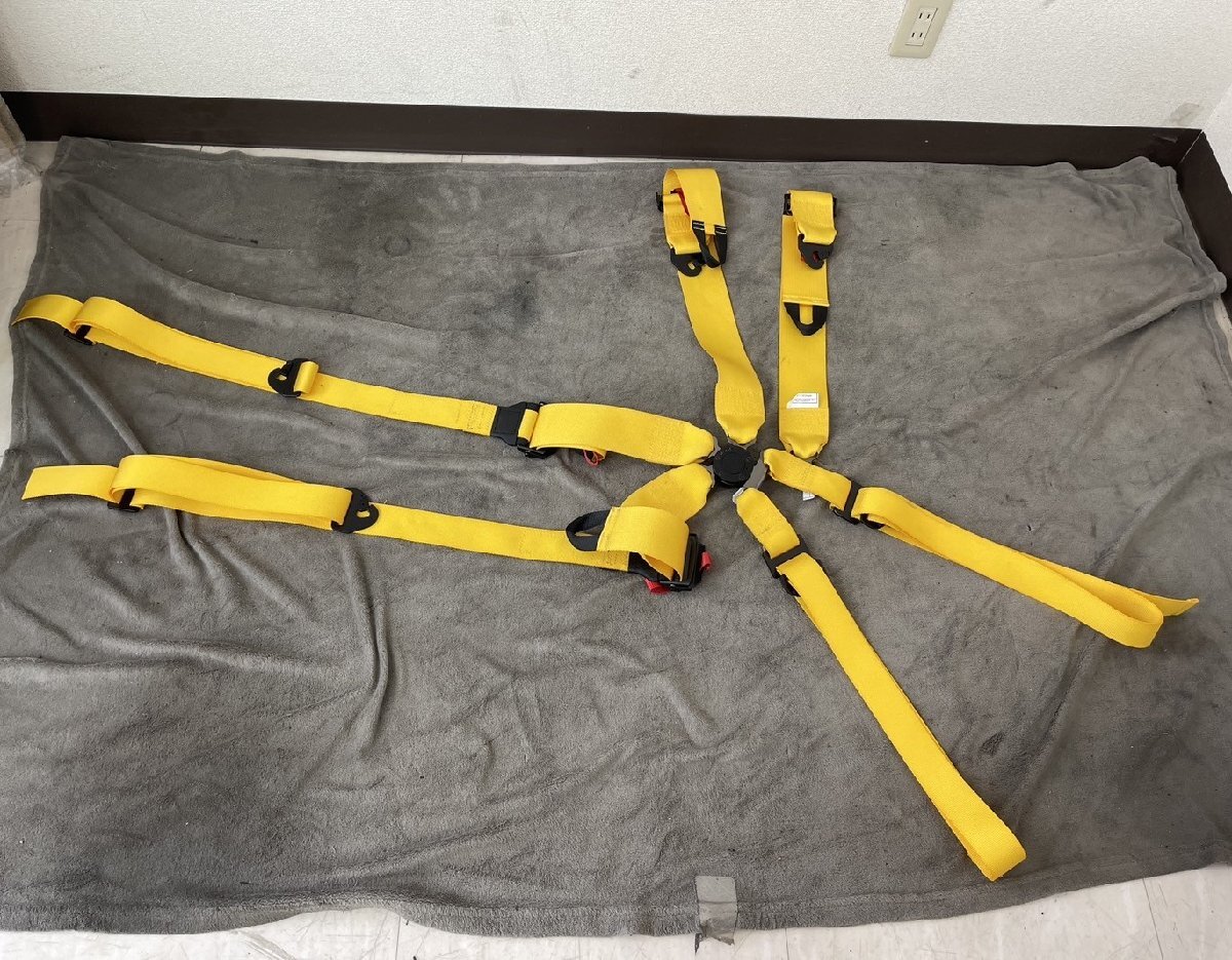 [1000 иен распродажа ][ самовывоз приветствуется ]HPI 6 -точечный ремень безопасности рейсинг Harness желтый цвет желтый FIA легализация K