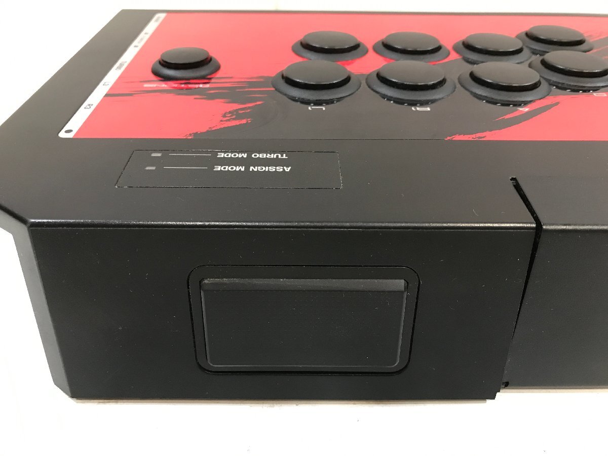 HORI REAL ARCADE PRO.V HAYABUSA PS4-055 { simple operation verification settled } Hori ake navy blue arcade controller *