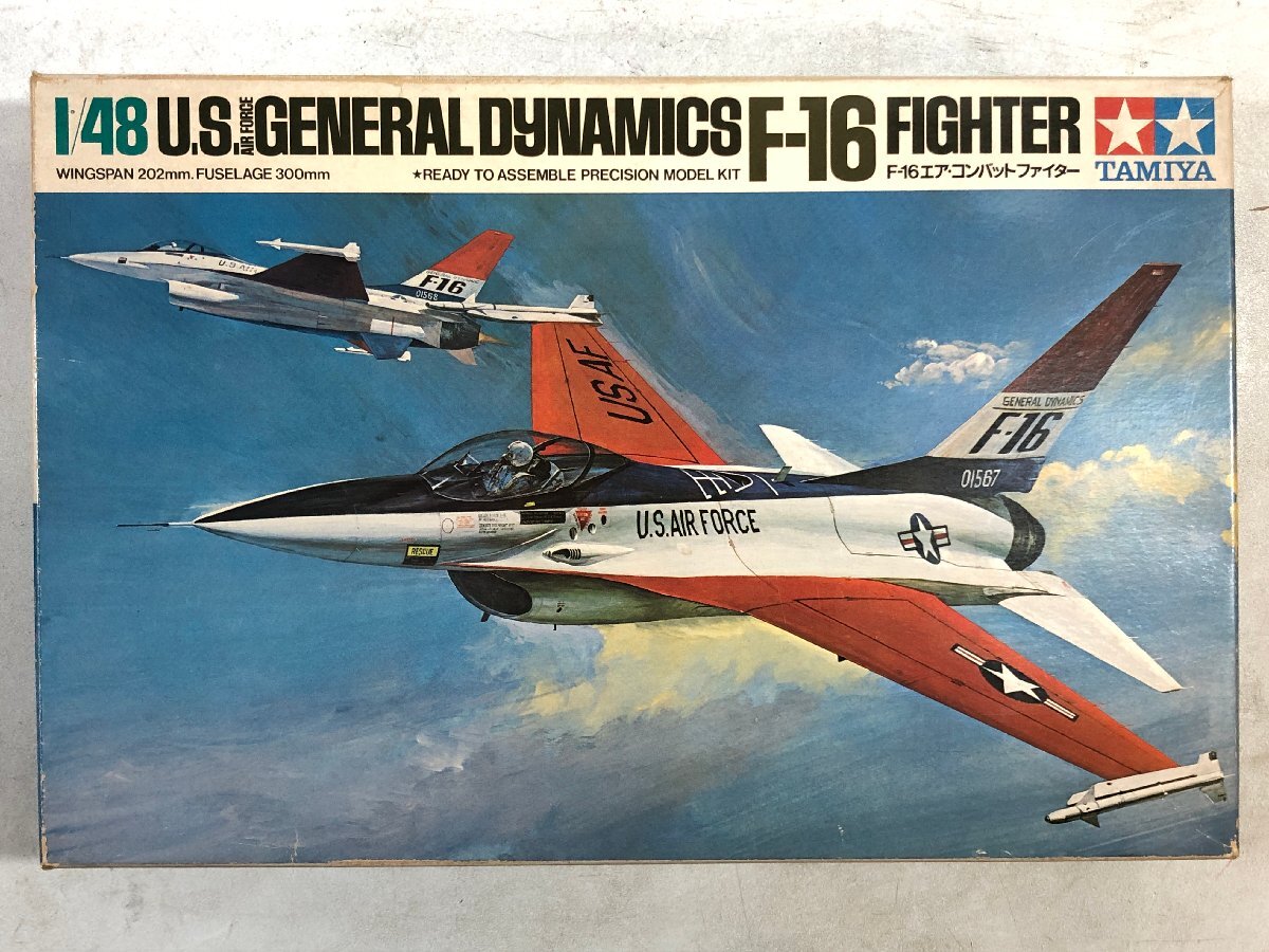 【未組立プラモデル】田宮 F-16エア・コンバットファイター 1/48《組説付》TAMIYA U.S.AIR FORCE GENERAL DYNAMICS F-16 FIGHTER 日本製 ▲の画像1