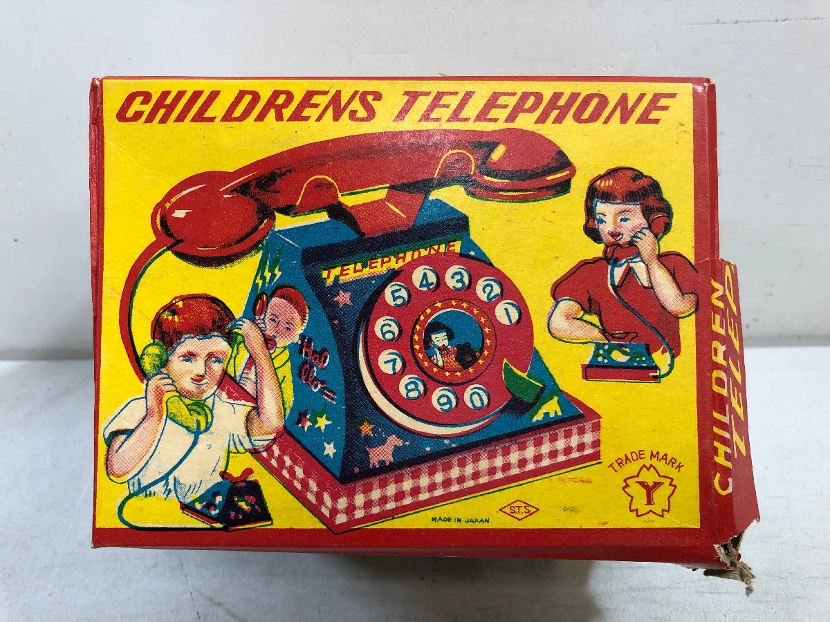 YONEZAWA жестяная пластина ... телефонный аппарат Vintage подлинная вещь Showa Retro смешанные товары CHILDRENS TELEPHONE Yonezawa Ёнэдзава игрушка сделано в Японии ^