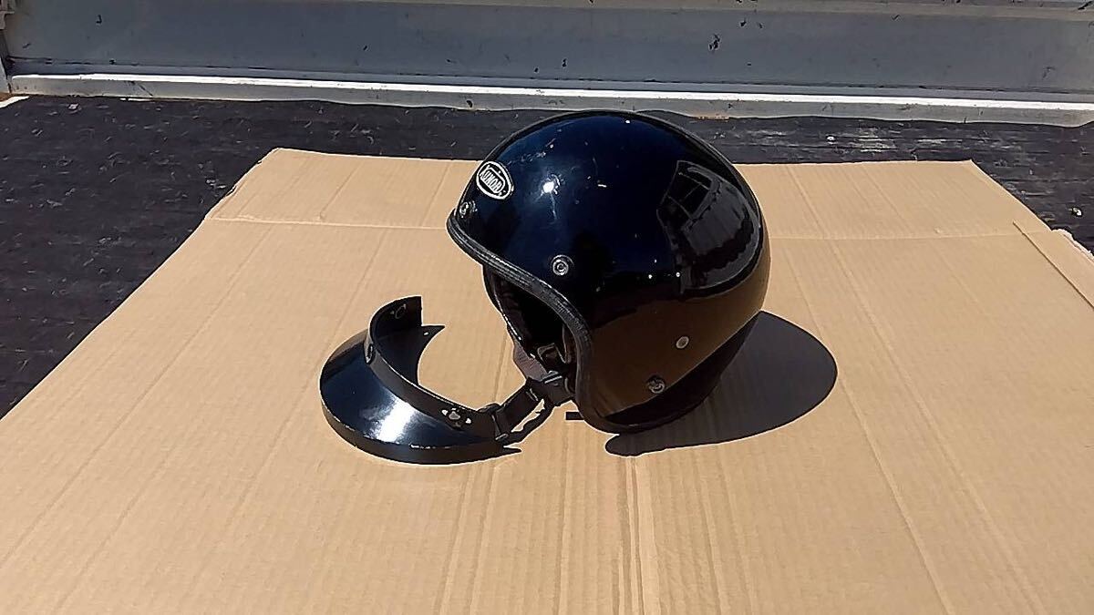 当時物ヘルメット クノー工業 ジェットヘルメット オープンヘルメット KUNOH サイズ不明 バイザー_画像1