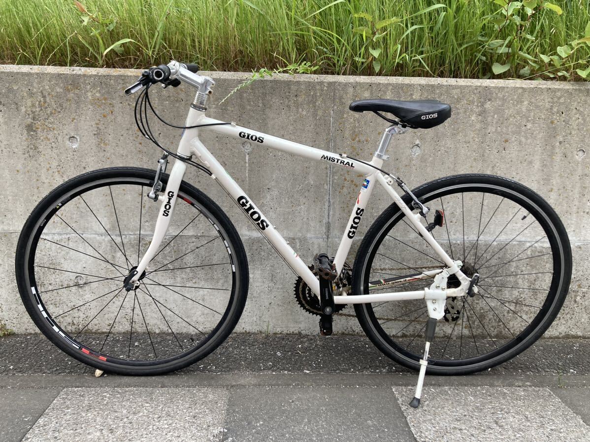 ji male Mistral GIOS MISTRAL white size 480 chain new goods front 3× after 8 step shifting gears V brake cross bike [ pick up limitation koshigaya city ]