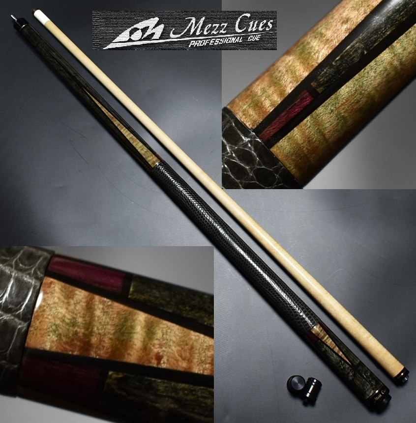 ◇ Mezz Cue メッヅ リザード本革 4剣 UJ ジョイント ◇ Mezz Cue メッヅ リザード本革 4剣 UJ ジョイント