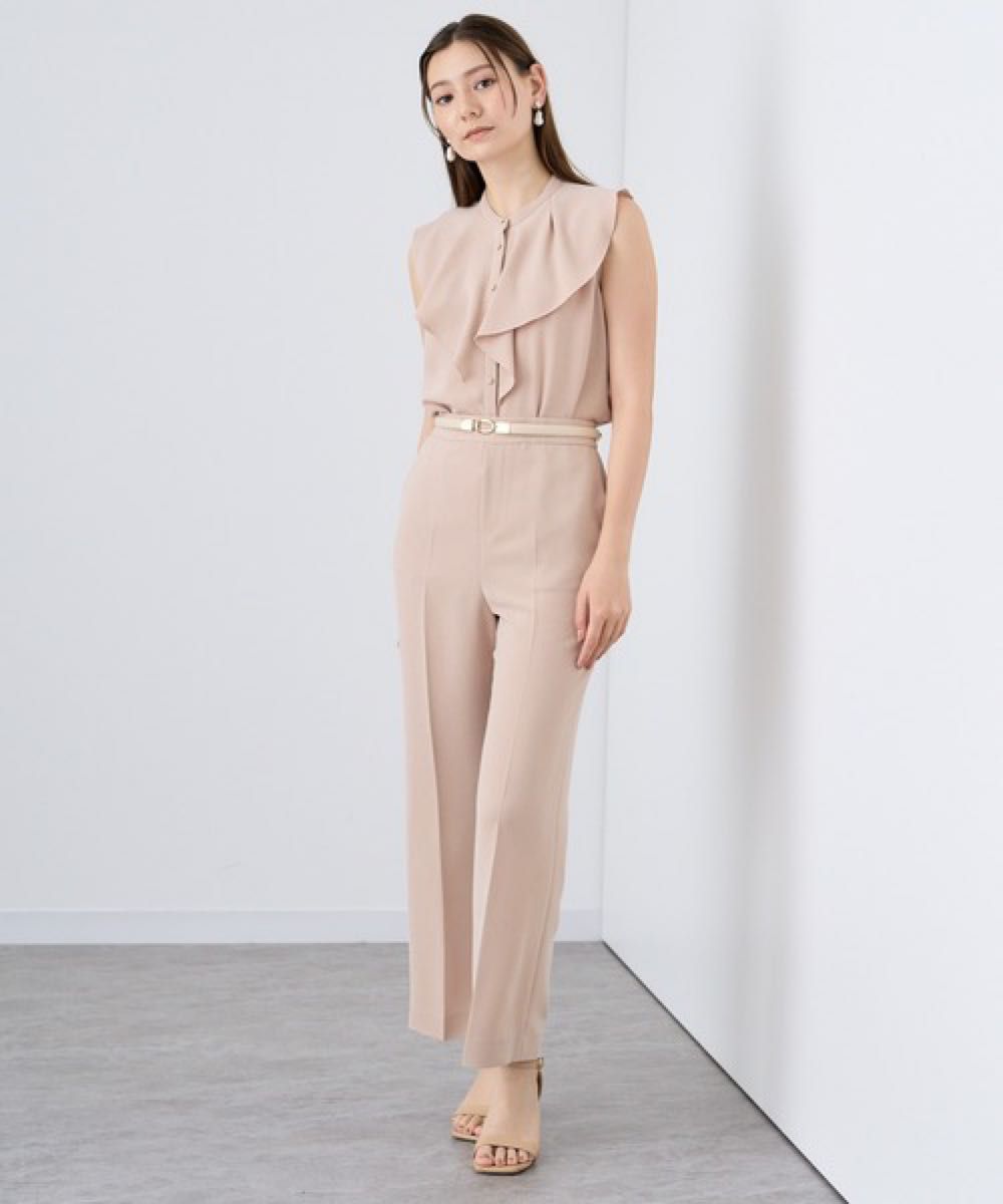 極美品 ANAYI アナイ パウダリークロスフリルブラウス 38 極美品 ANAYI アナイ パウダリークロスフリルブラウス 38