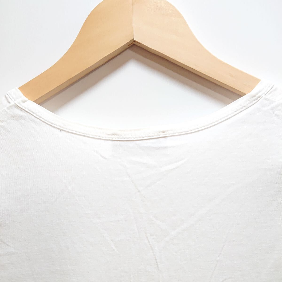 H8224gg BLENHEIM(ブレンヘイム) サイズM 半袖Tシャツ 白 レディース カットソー シンプル 夏 ホワイト リヨセル 日本製 おしゃれ_画像6