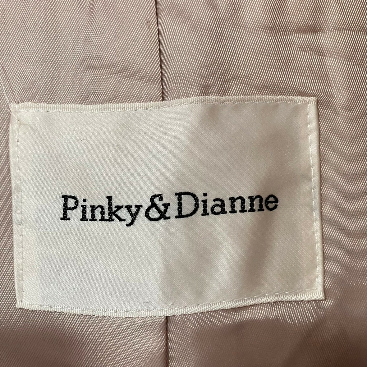 H8301NE 日本製 PINKY&DIANNE ピンキーアンドダイアン ロングコート ウールコート レディース サイズ38 (M位) アイボリー 羊毛 肩パット_画像9