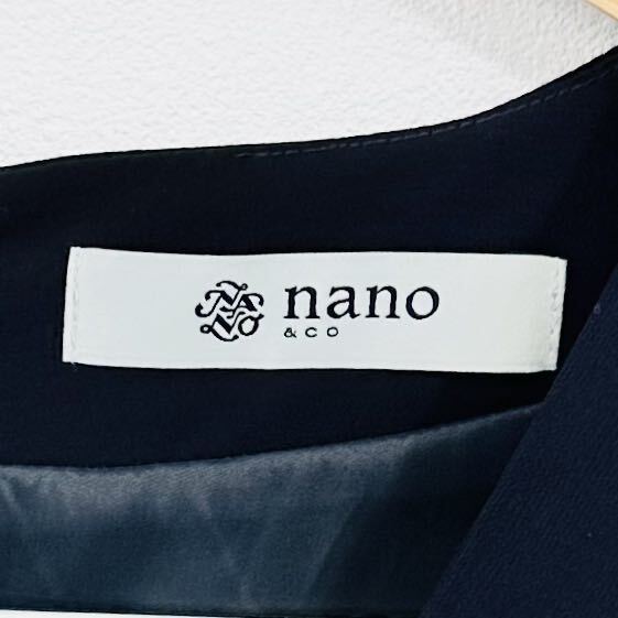 H8368ii nano universe nano&co（ナノユニバース ナノアンドコー） サイズ38(M位) ワンピース ロング ブラック系 レディース キュプラ95%_画像9