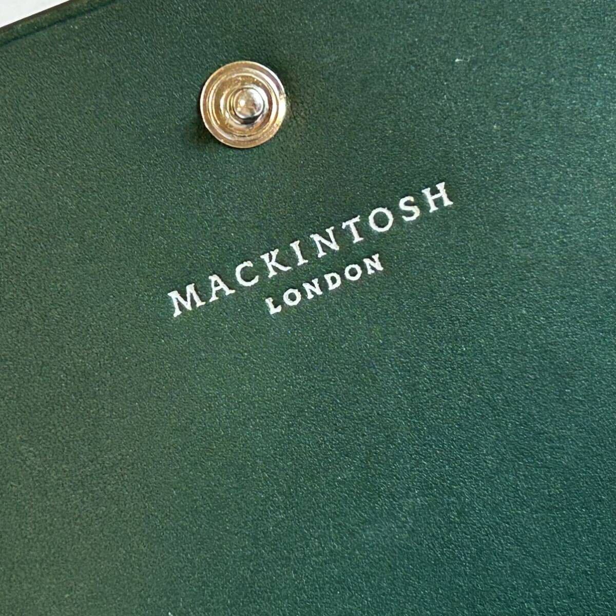 マッキントッシュロンドン MACKINTOSH LONDON スマホポーチ ショルダーバッグ 本革 レザー グリーン 未使用品_画像7