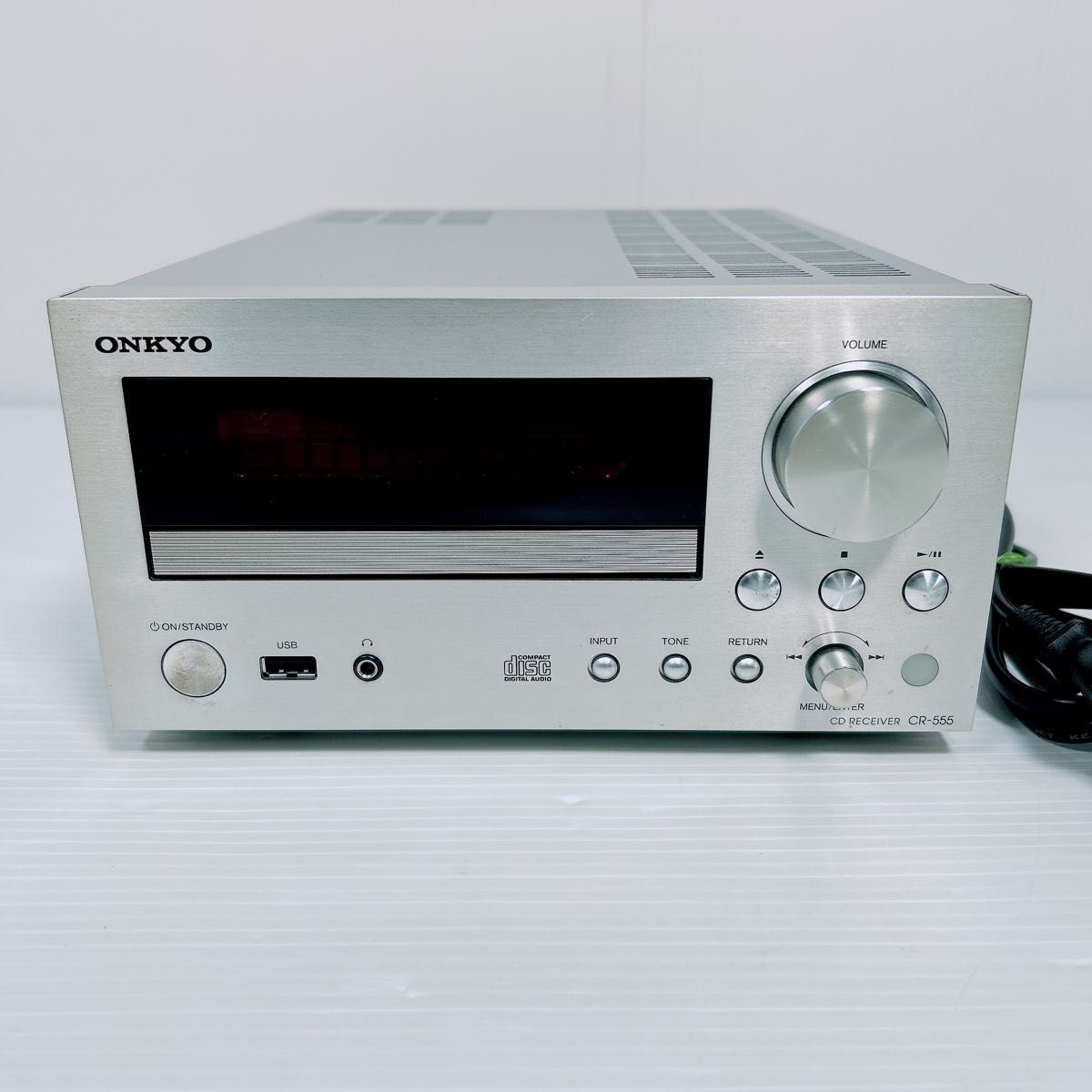 ONKYO オンキョウ CR-555 CD チューナーアンプ シルバー 現状 ジャンクの画像2