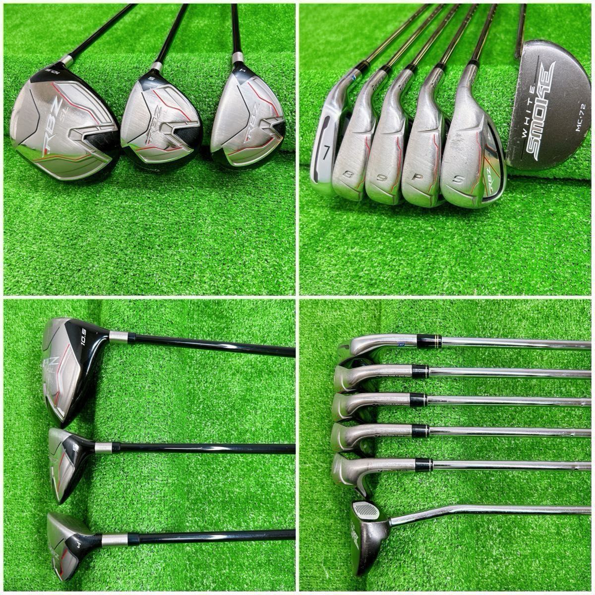 【豪華12本】テーラーメイド RBZ SL メンズ ゴルフクラブセット 初心者 優しい S 男性 右 ドライバー アイアン_画像7