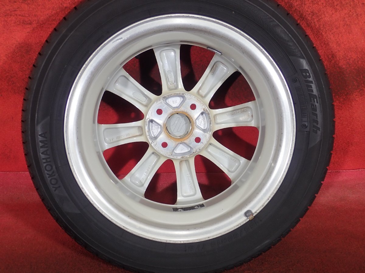 R15●【ハスラー純正：シルバー色】中古ホイール＋ラジアル165/60R15YOKOHAMA ★4本(TH-6333A)送料無料/沖縄配送不可_画像9