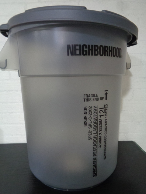 即決　新品 [NEIGHBORHOOD] SRL THOR / P-ROUND CONTAINER 12L ネイバーフッド コンテナ ゴミ箱 ガーデニング ダストボックス グレー_画像1