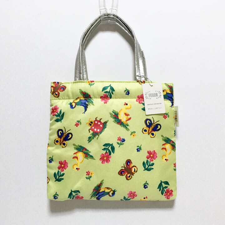 ...★FEILER　LaraLuka　 сумка для покупок 　... рукоятка 　 жёлтый  зеленый 　 сделано в Японии  ★ обстоятельства  есть ＜6120＞