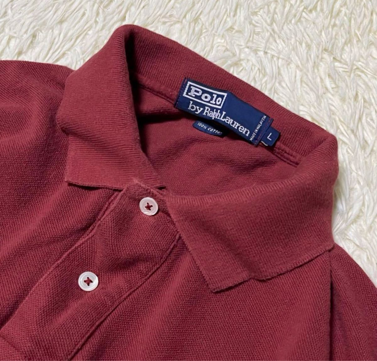 Polo Ralph Lauren ポロラルフローレン ポロシャツ 半袖 ポニー 刺繍 綿 コットン 茶系 L 大きいサイズ