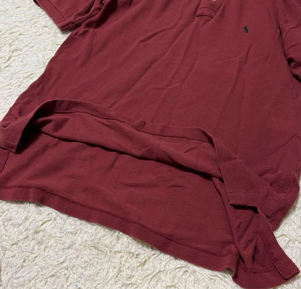 Polo Ralph Lauren ポロラルフローレン ポロシャツ 半袖 ポニー 刺繍 綿 コットン 茶系 L 大きいサイズ